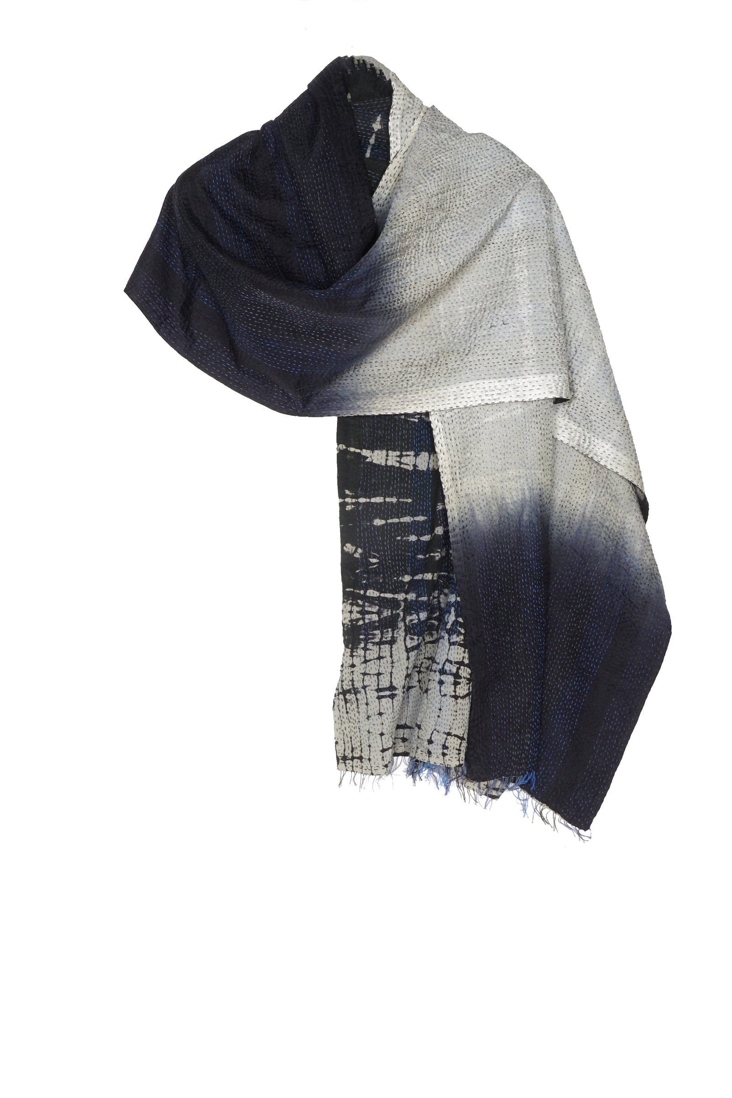 SERPENT PRINT KANTHA SCARF STANDARD - sp2801-blk -