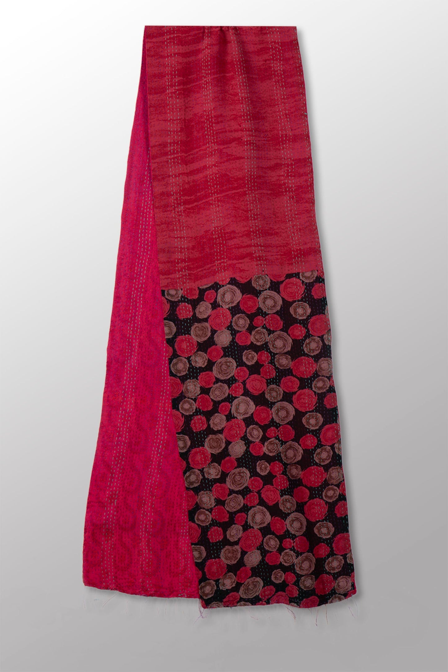 GEORGETTE JACQUARD KANTHA SCARF SHORT - gq2805-pik -