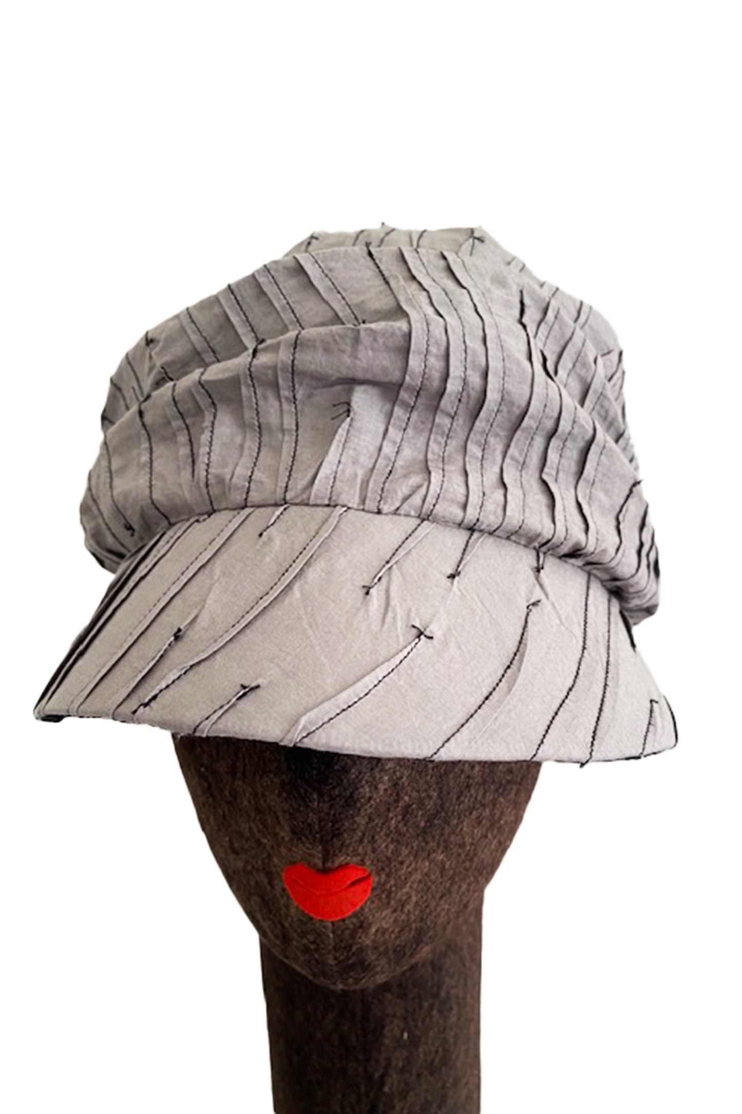 KANTHA CASKET HAT BY KYOKO MURAYAMA - kym-rc2895-cgrba -