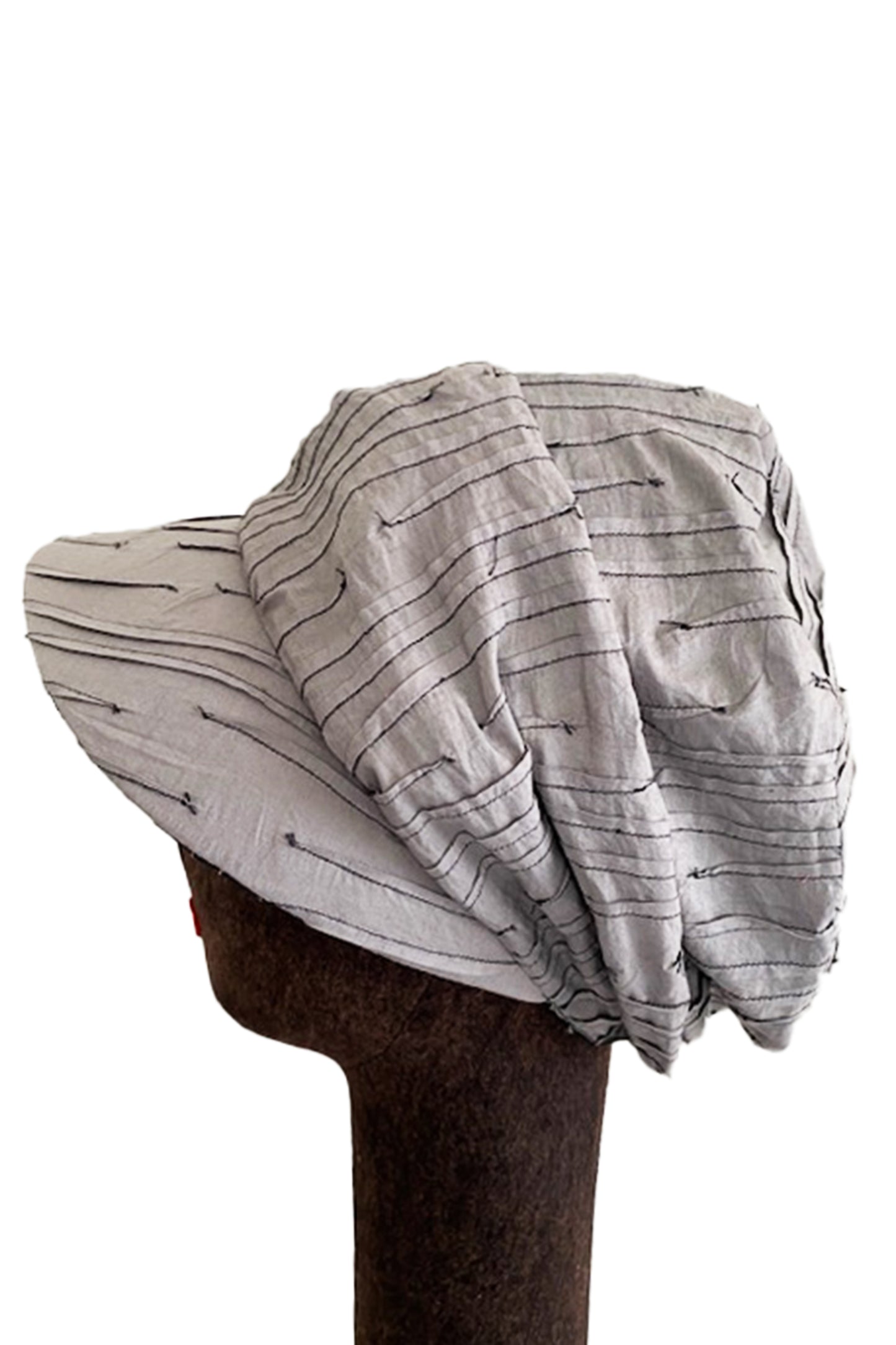KANTHA CASKET HAT BY KYOKO MURAYAMA - kym-rc2895-cgrba -