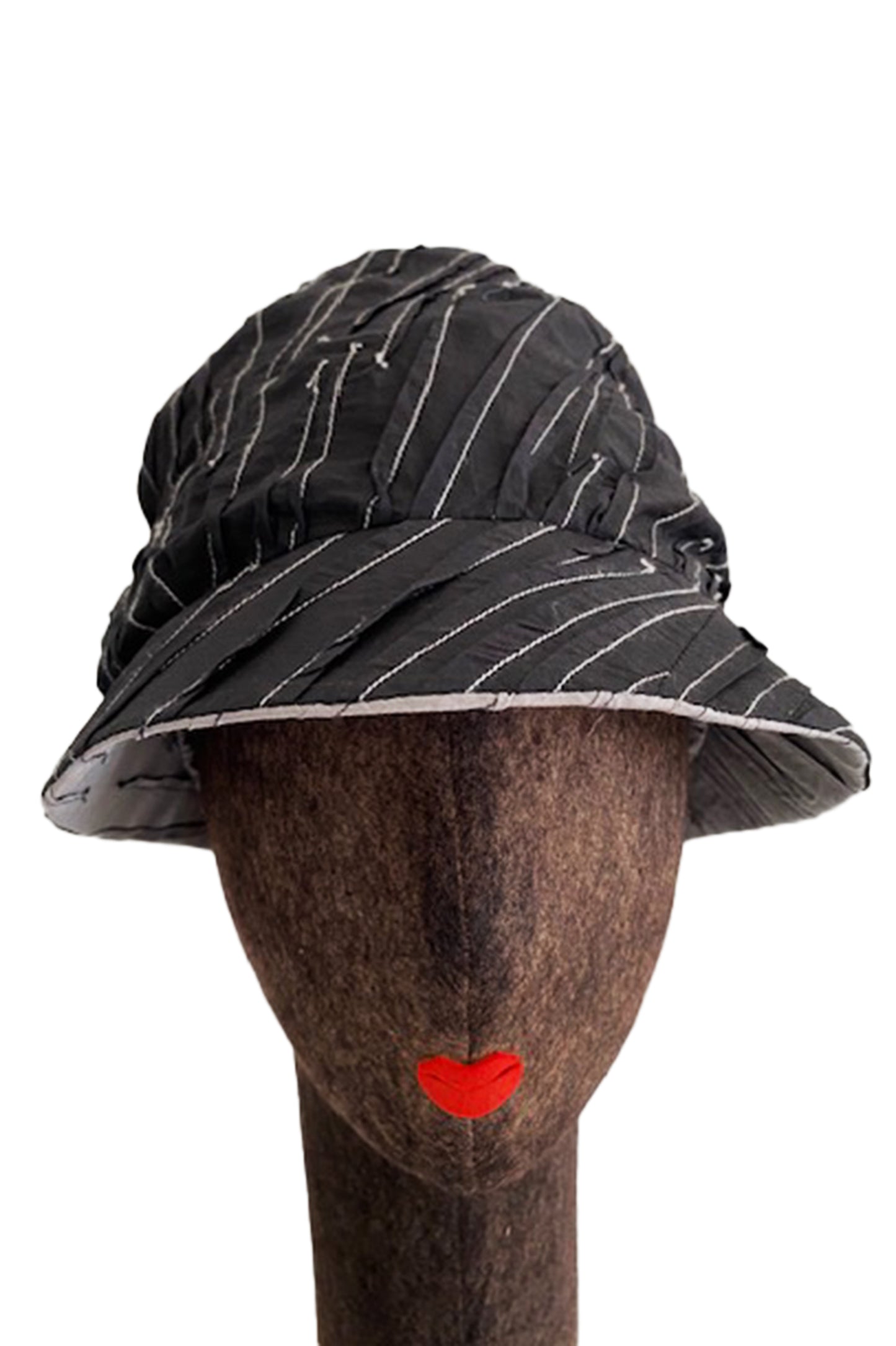 KANTHA CASKET HAT BY KYOKO MURAYAMA - kym-rc2895-cgrba -