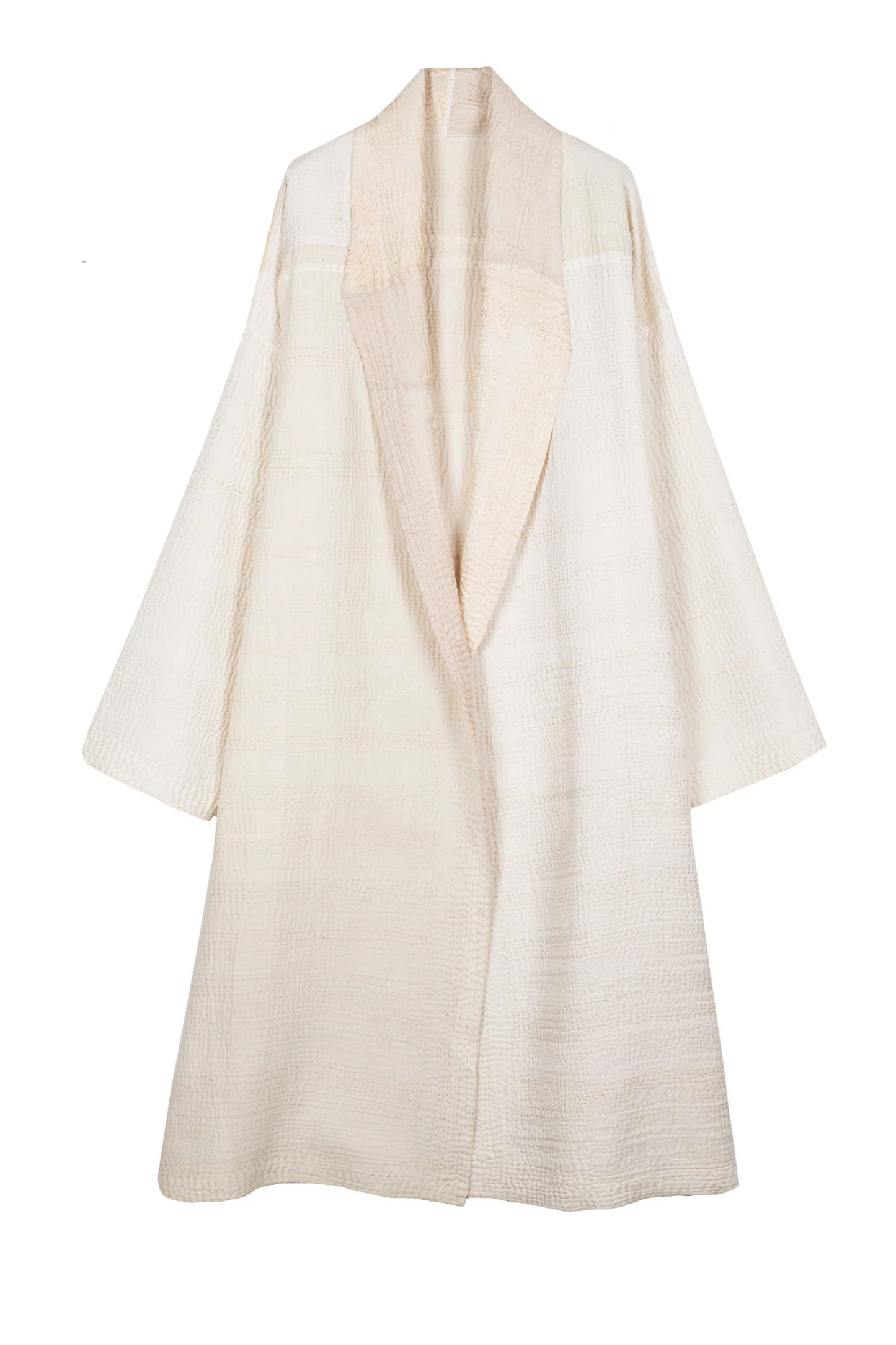 JAIPUR WHITE KANTHA SIMPLE ROBE FOR MEN - jw4335-ivy -