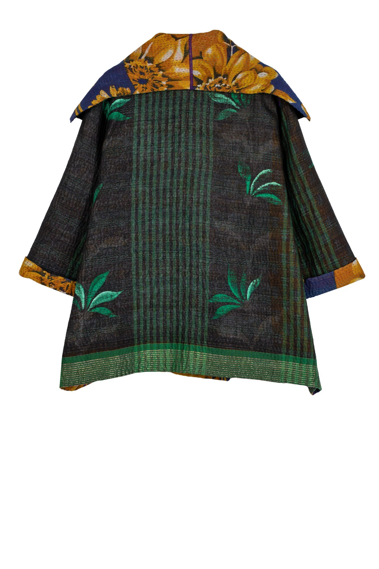 VINTAGE COTTON KANTHA FLARE JKT - cv4010-0002a -