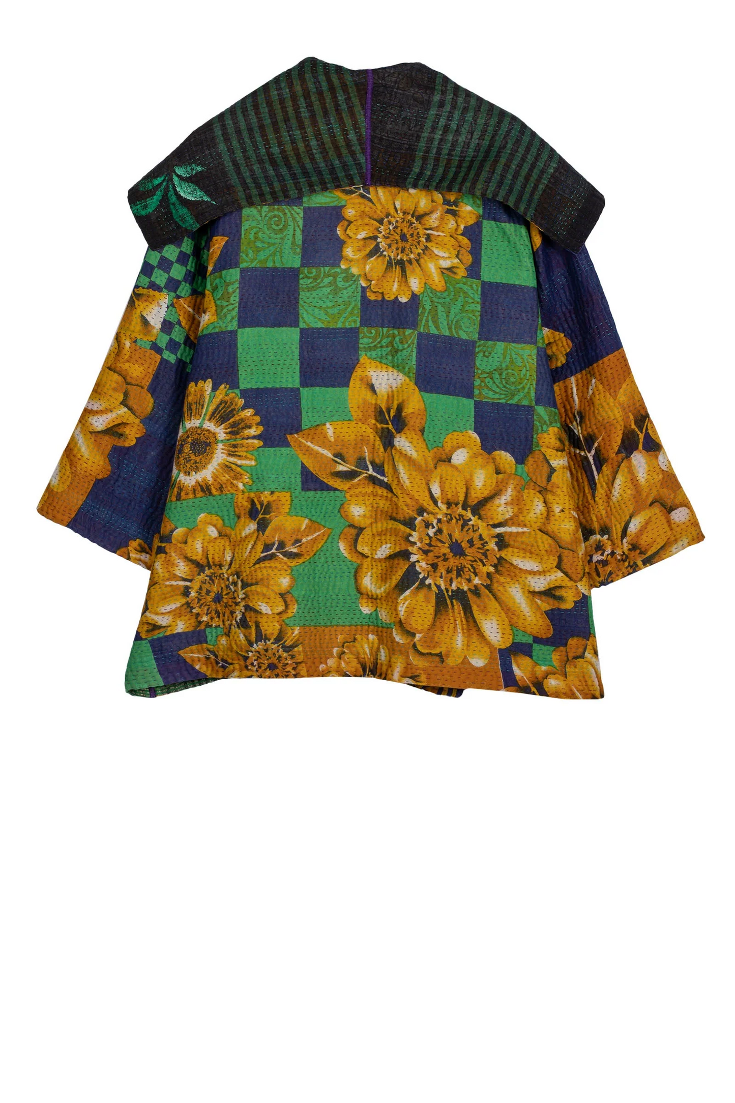 VINTAGE COTTON KANTHA FLARE JKT - cv4010-0002a -