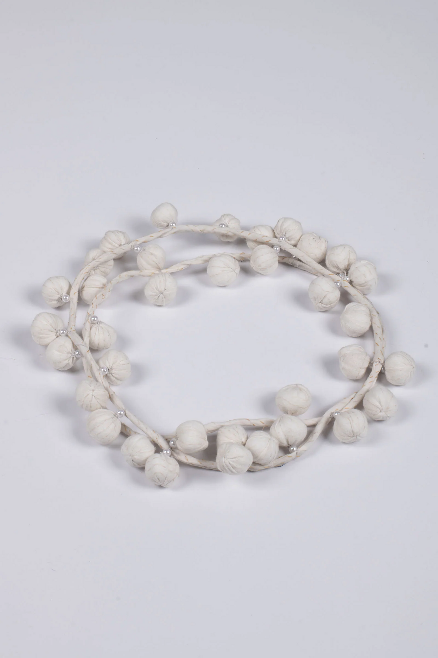 JAIPUR WHITE KANTHA TWIGG LONG NECKLACE - jw2720-ivy -