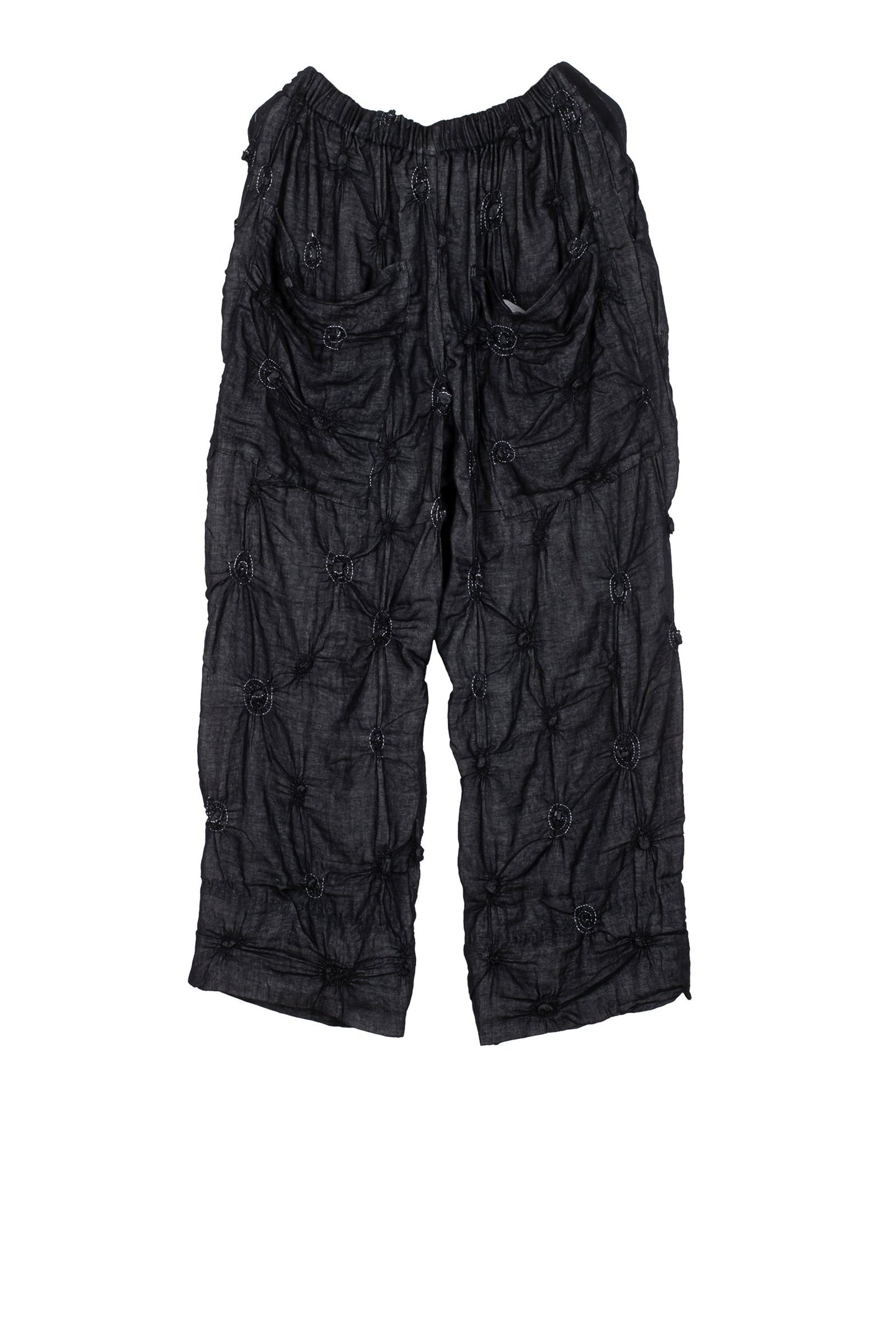 SPIRAL KANTHA BAGGY PANTS - sl2642-blk -