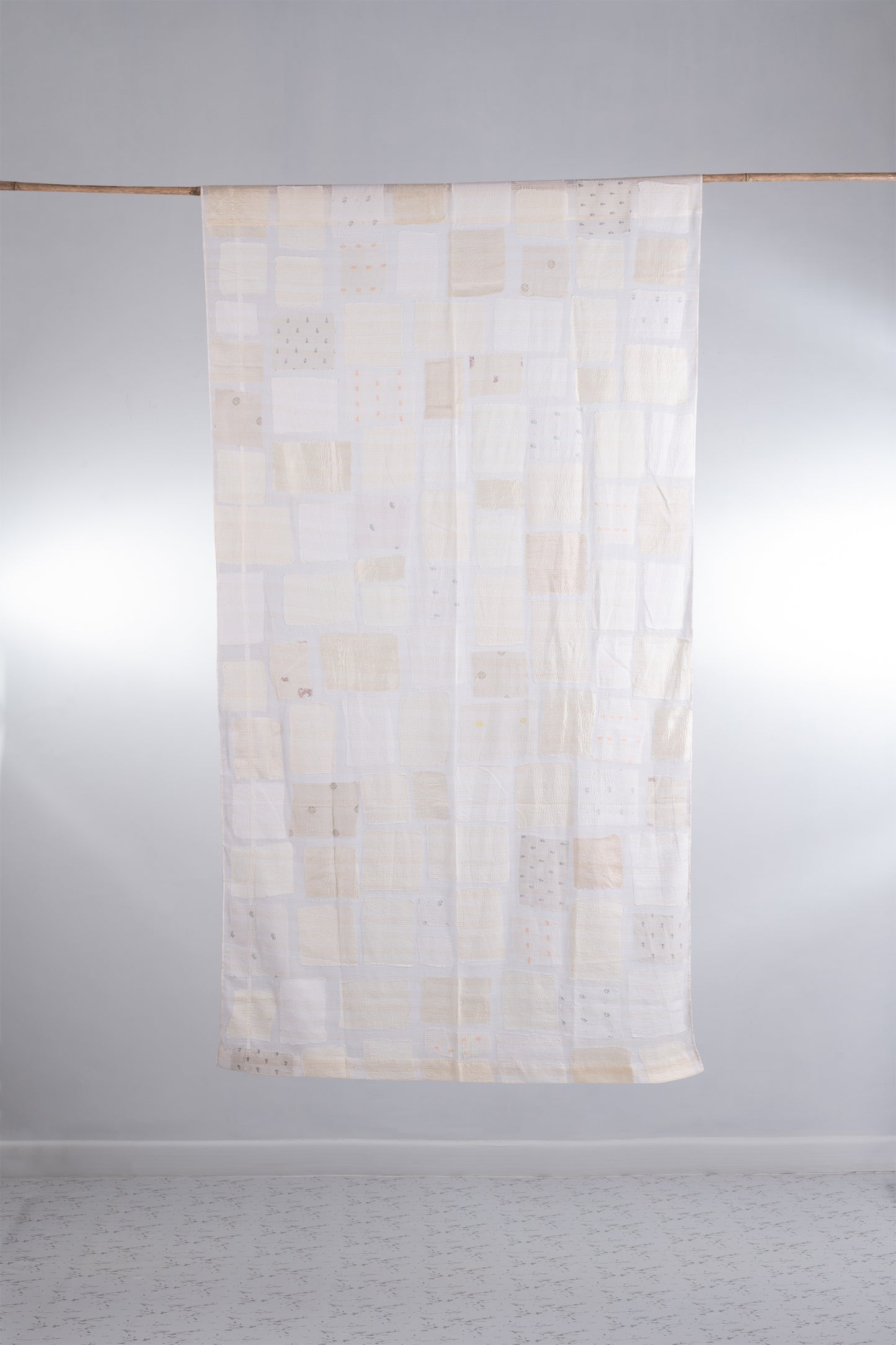 Kantha Tonal Tile Patch Curtain