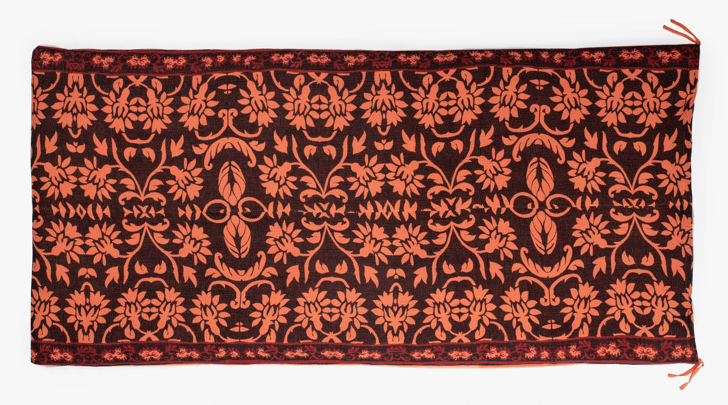 VINTAGE FRAY PATCH PRINTED KANTHA DAY BED MATTRESS COVER