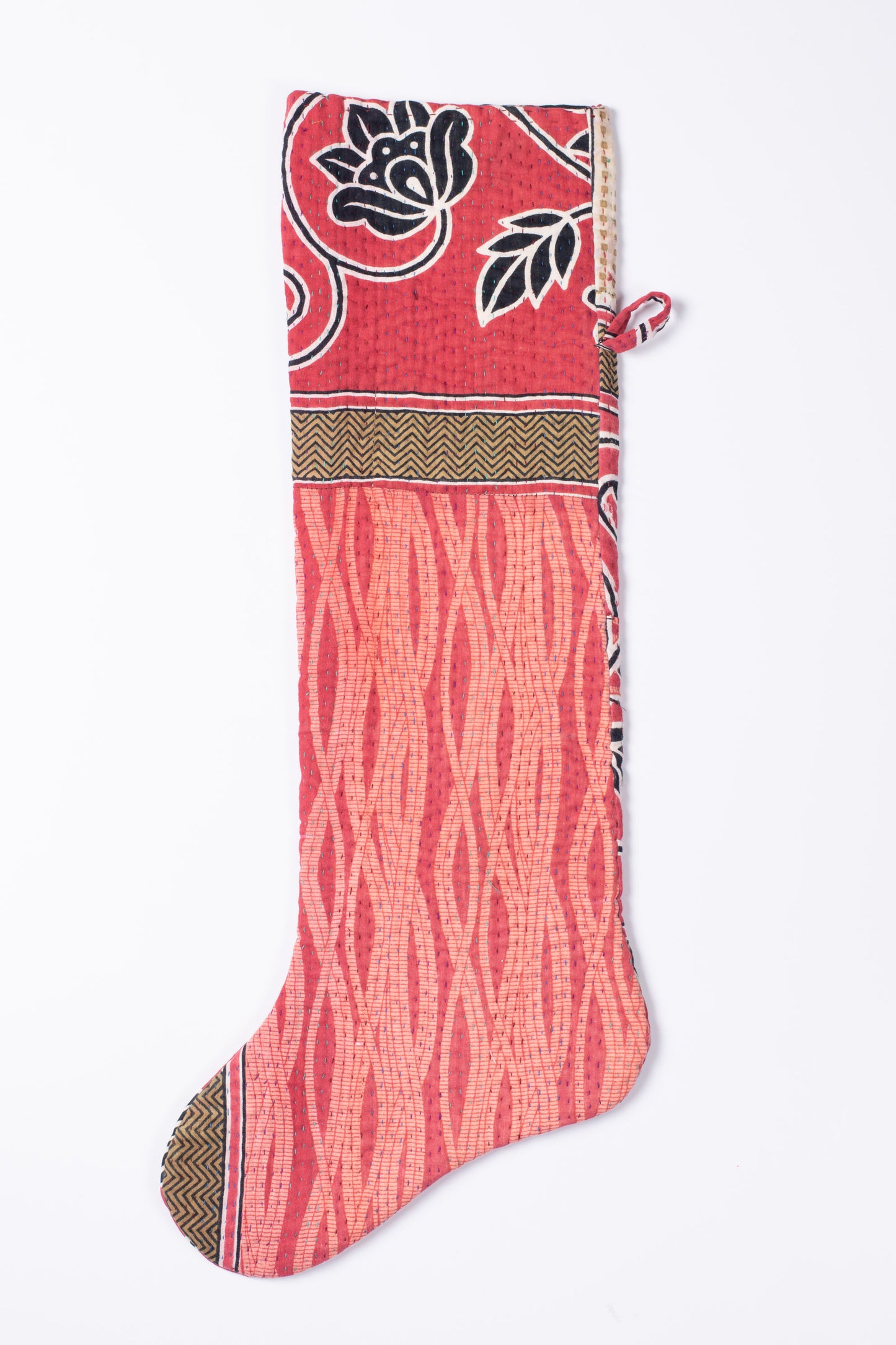 MONOTONE IKAT KANTHA STOCKINGS (REVERSIBLE) (003)