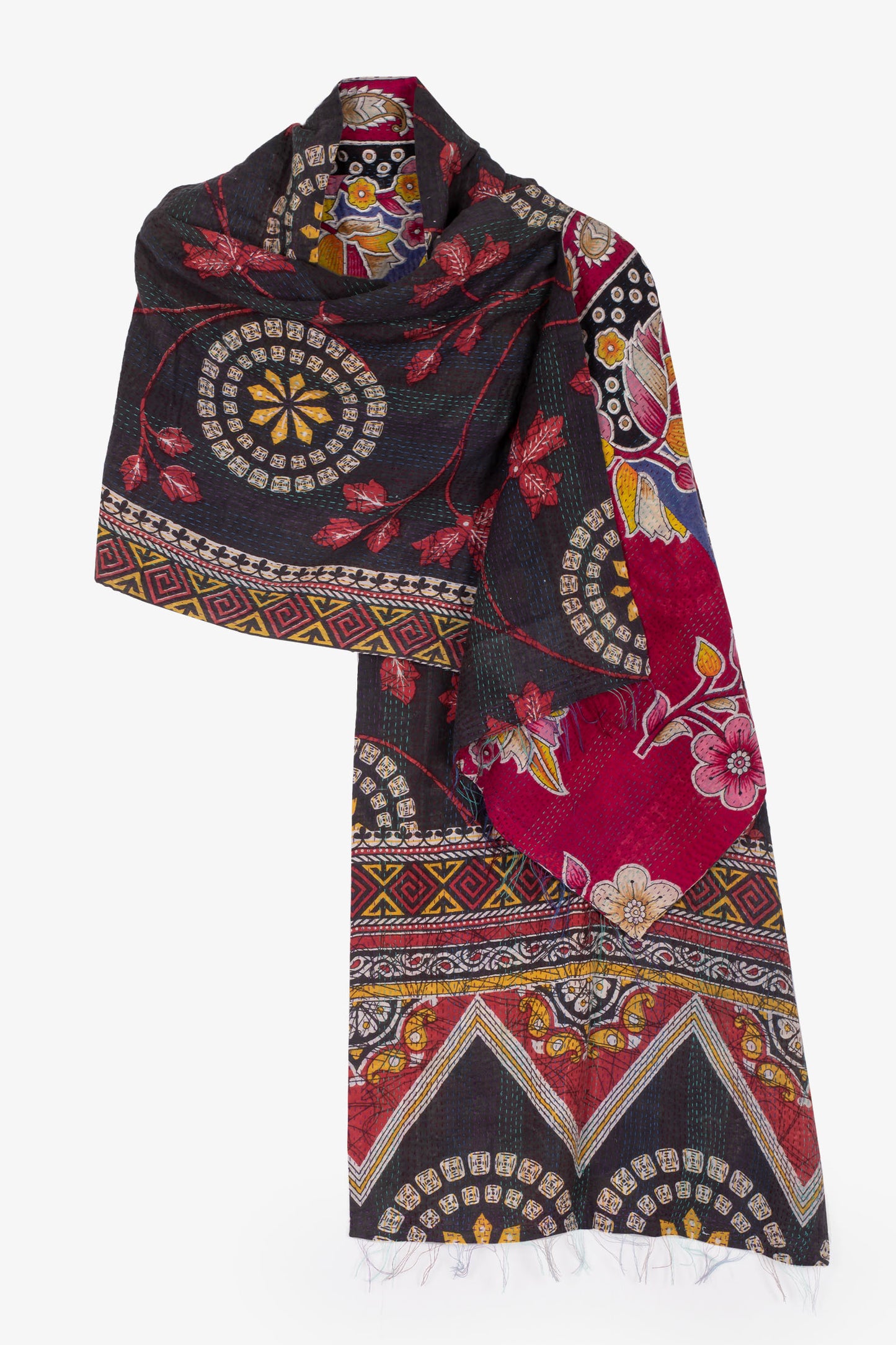 VINTAGE COTTON KANTHA SCARF STANDARD