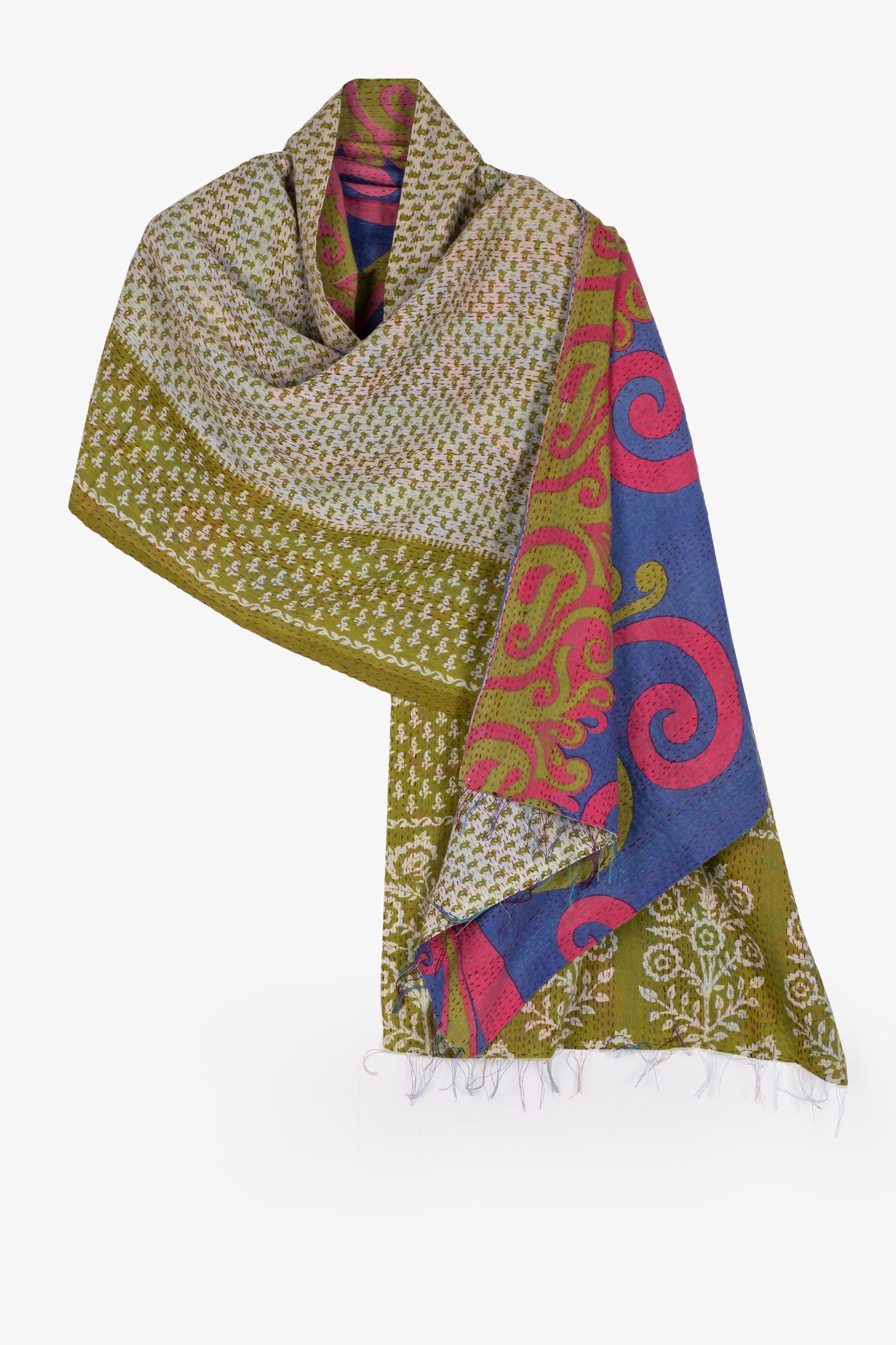 VINTAGE COTTON KANTHA SCARF STANDARD