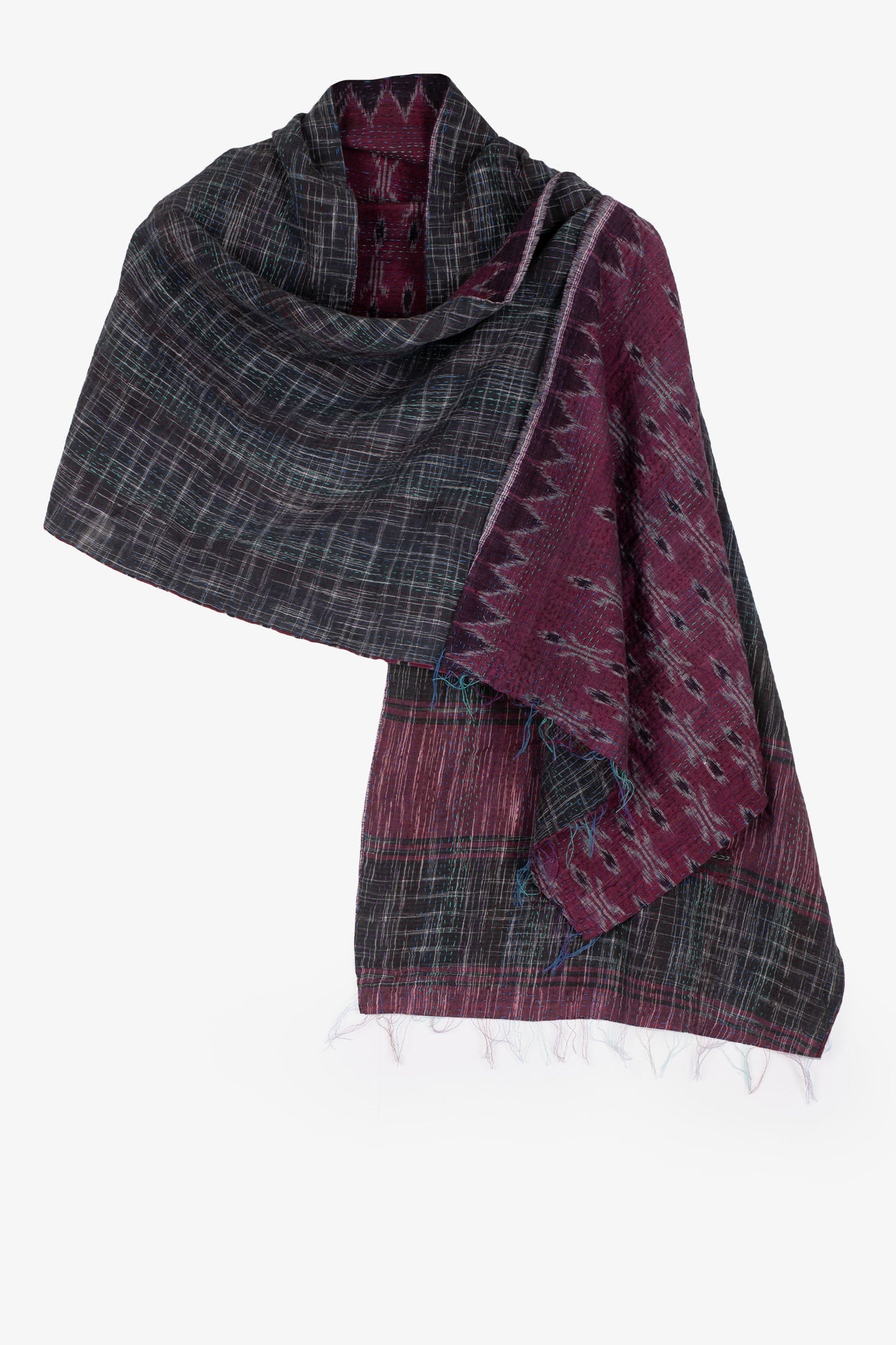 VINTAGE COTTON KANTHA SCARF STANDARD