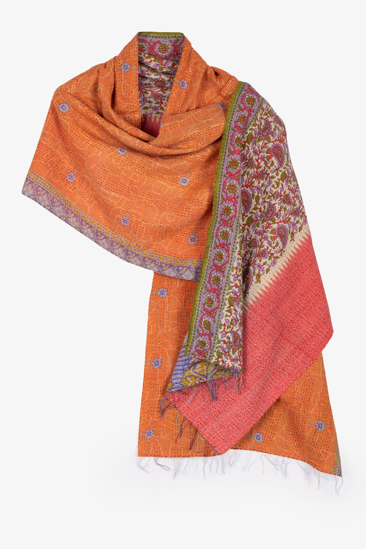 VINTAGE COTTON KANTHA SCARF STANDARD