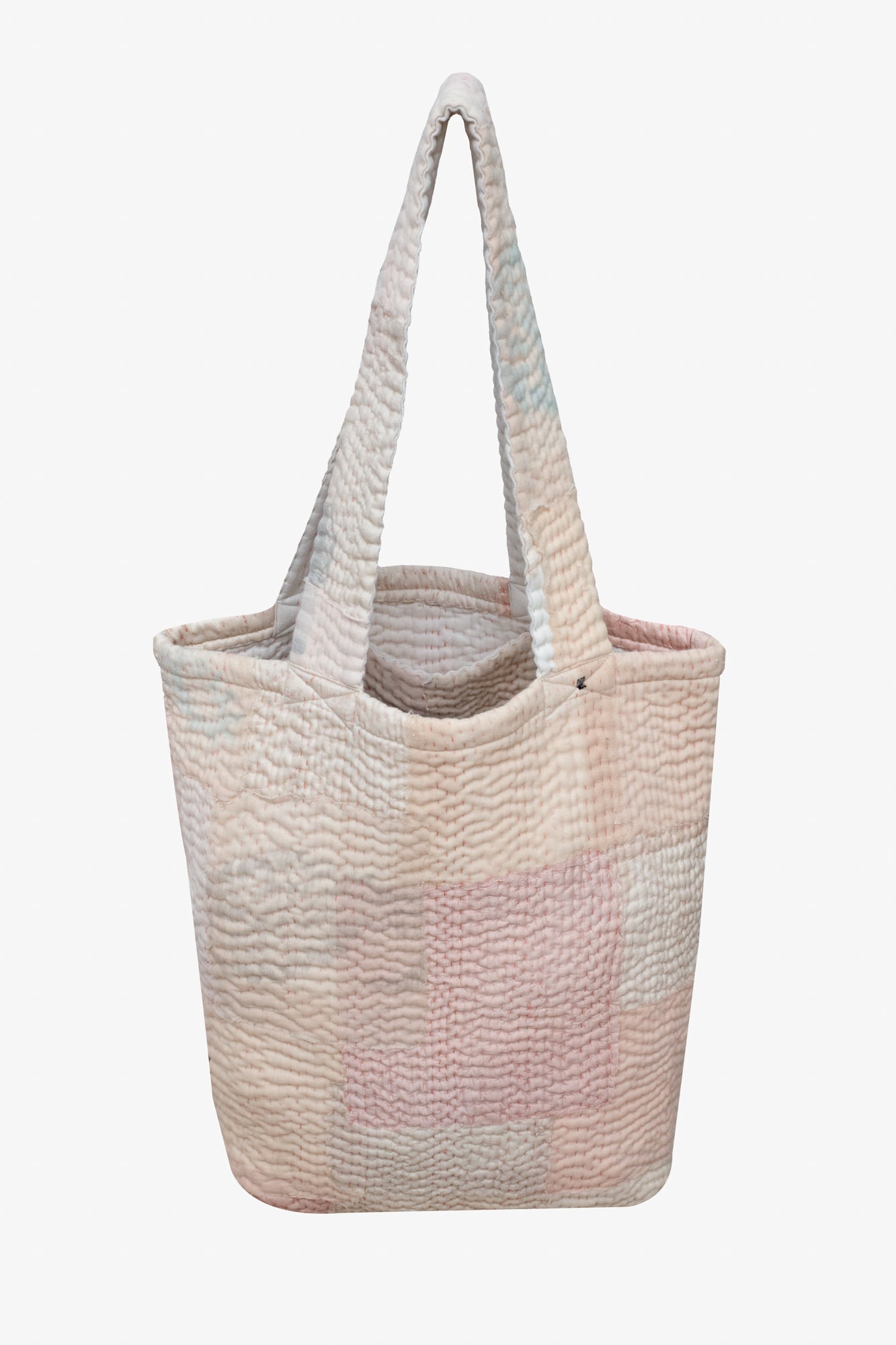 Mosaic Fray Handmade vintage Kantha Tote Bag- Shallot