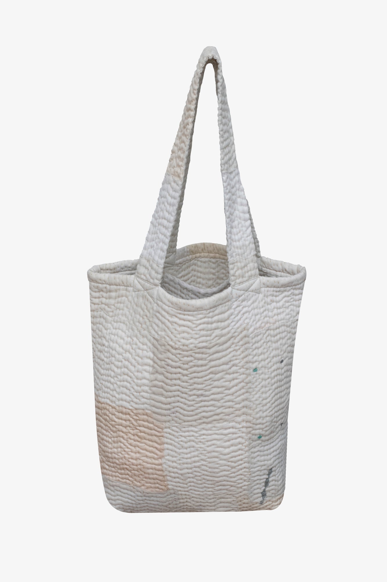 Mosaic Fray Handmade vintage Kantha Tote Bag- Cauliflower
