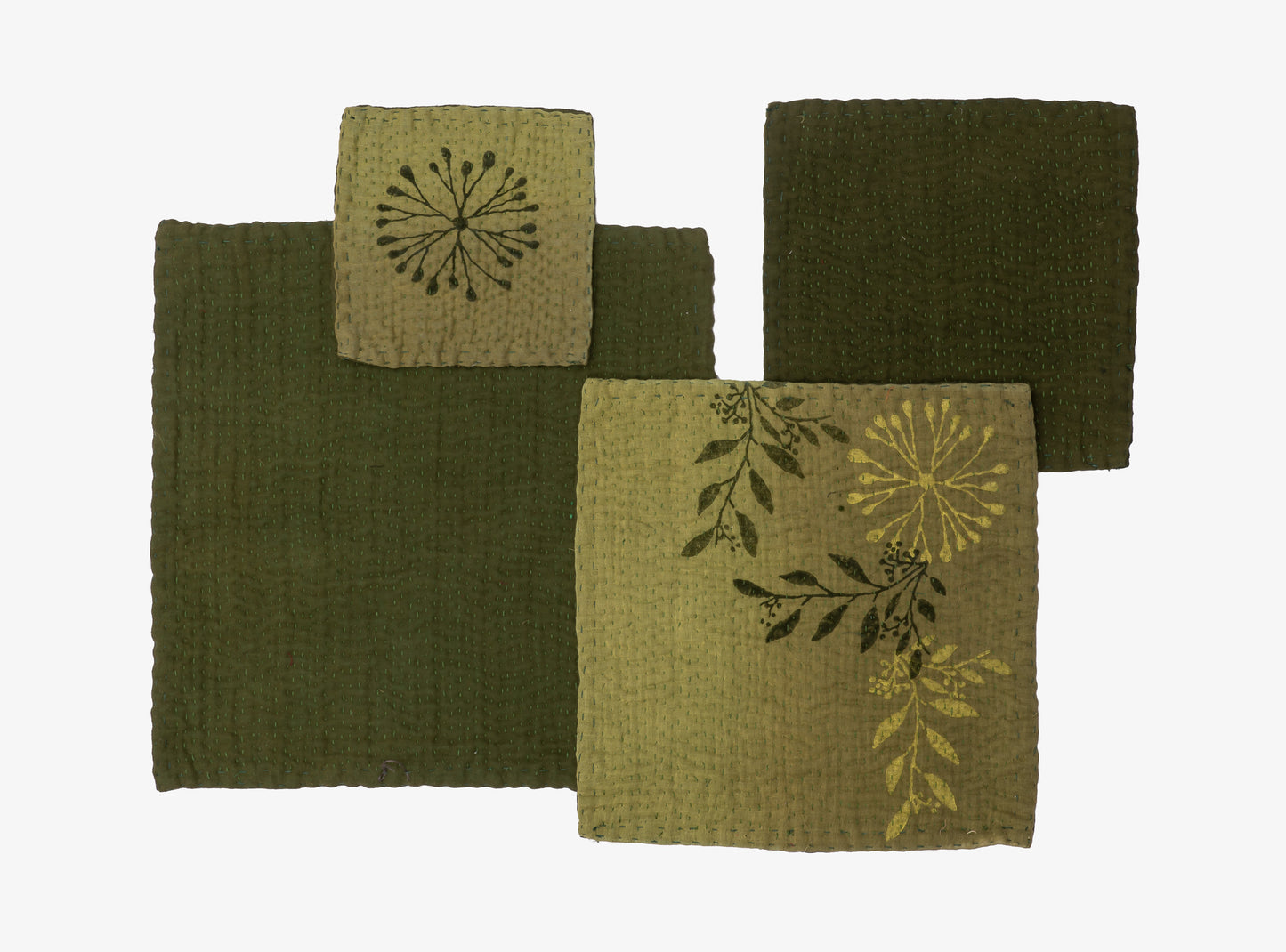 Ombre Handmade Coasters - Green (SET OF 2)
