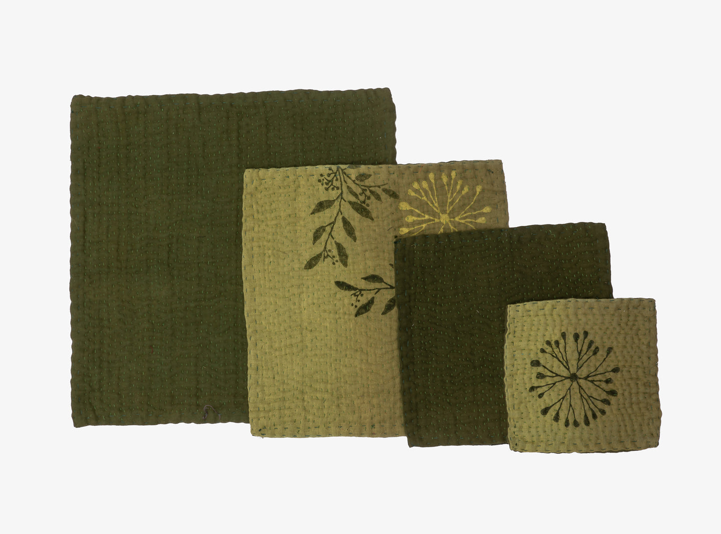 Ombre Handmade Coasters - Green (SET OF 2)