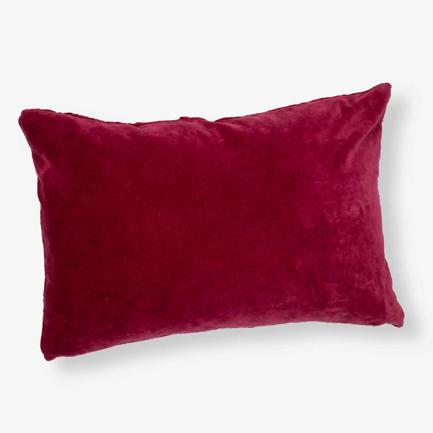 Sari Pleated Handmade Kantha Pillow Sham (With Velvet Back)