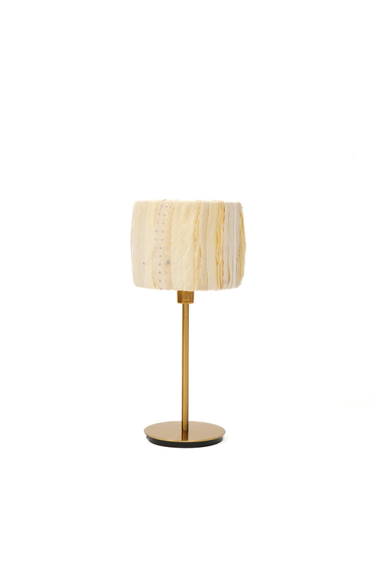 New Dawn Saree Pleated Ivory - Night Lampshade