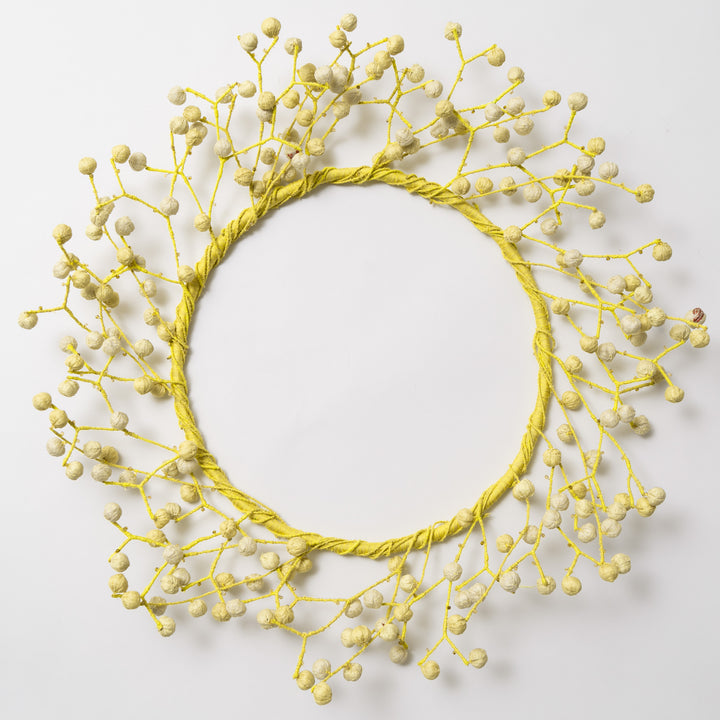 Pastel Yellow Kantha Wreath