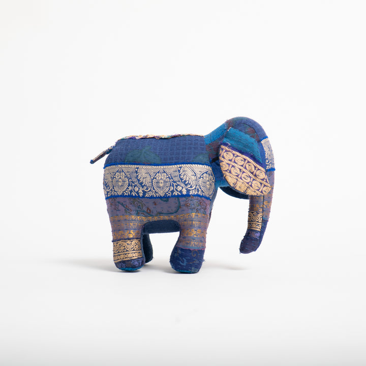 Blue Jewel striped Elephant Soft  Toys