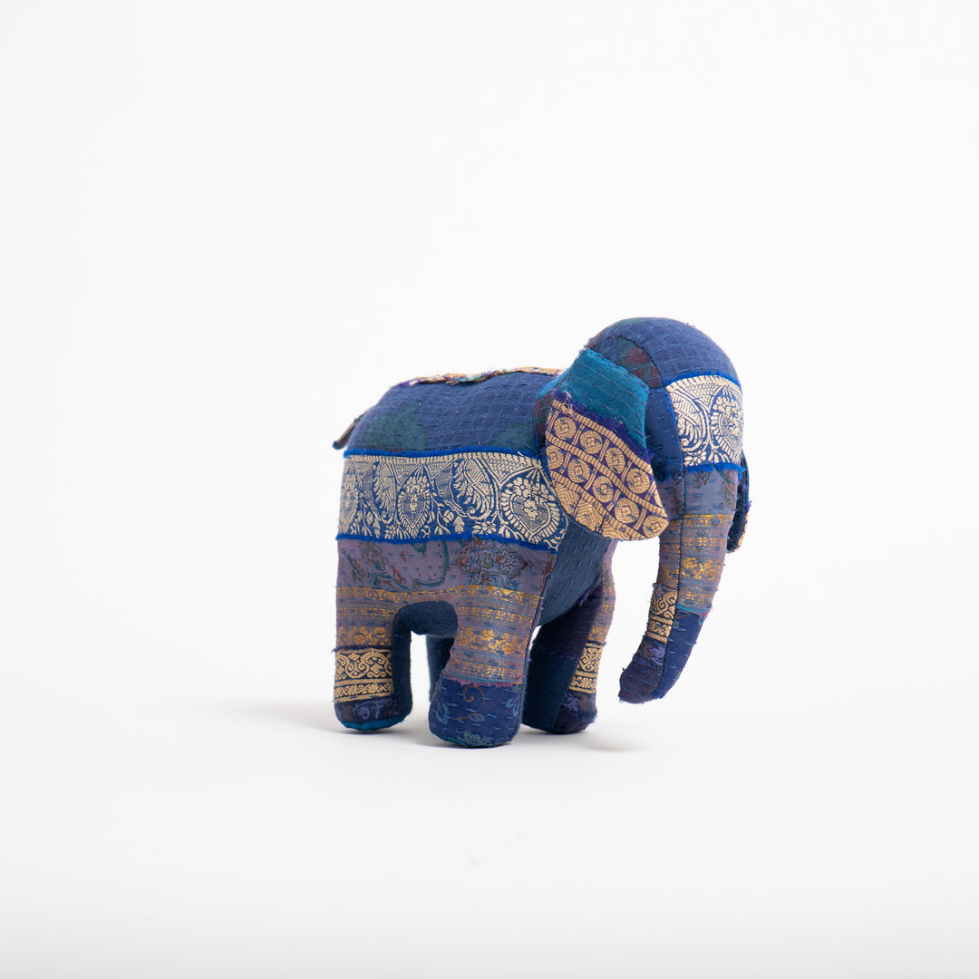 Blue Jewel striped Elephant Soft  Toys