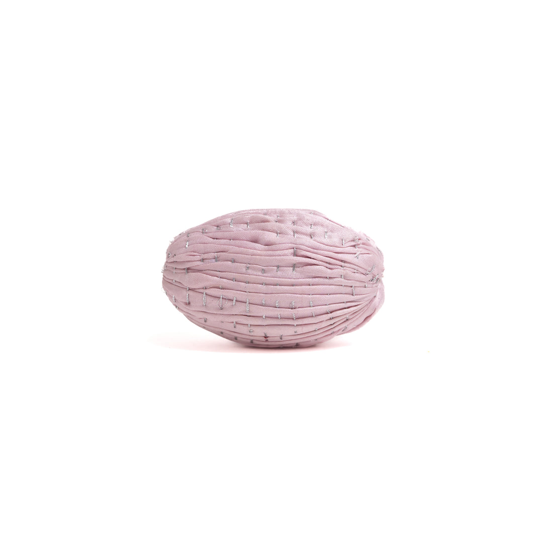 Pastel Pink Easter Kantha Egg Ornament.