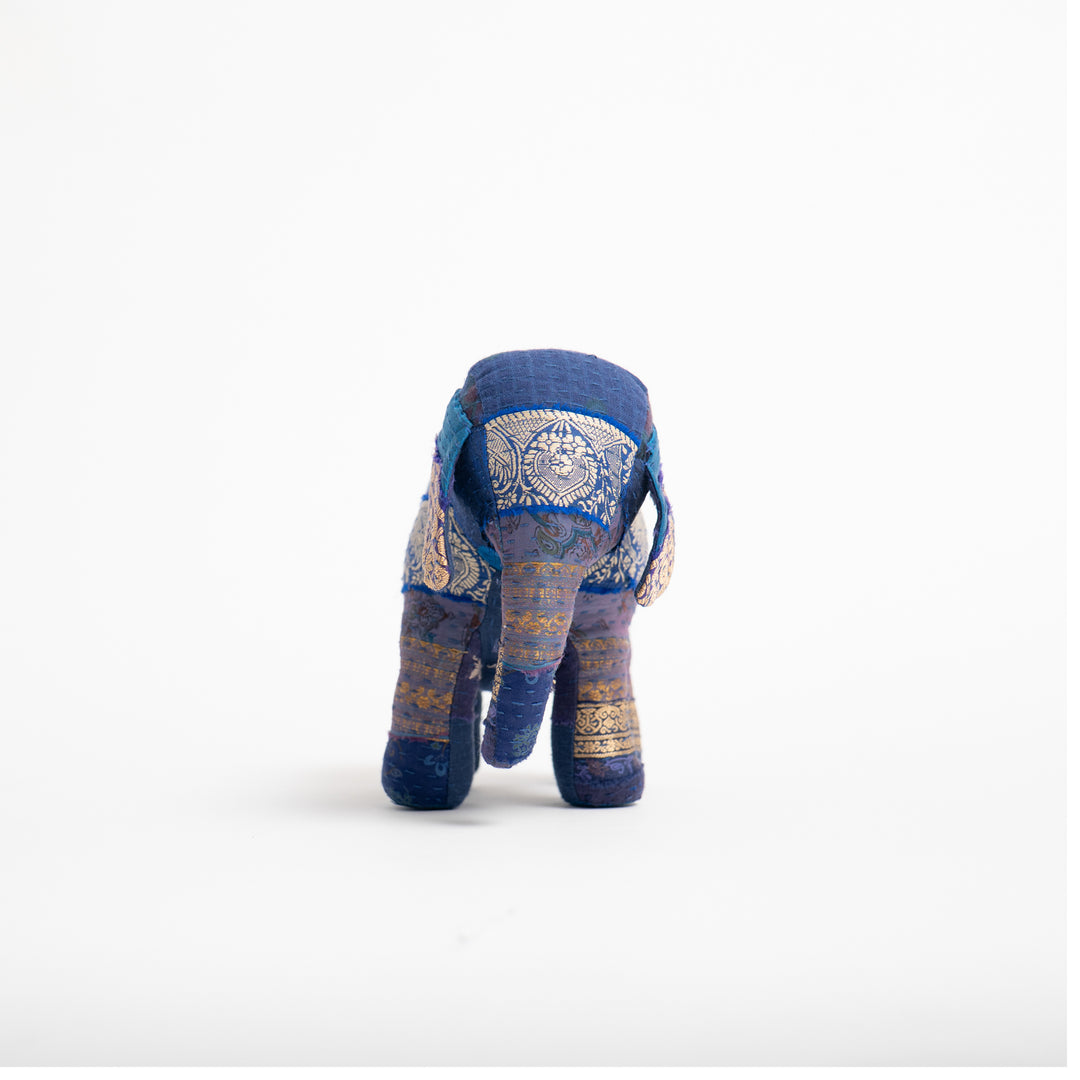 Blue Jewel striped Elephant Soft  Toys