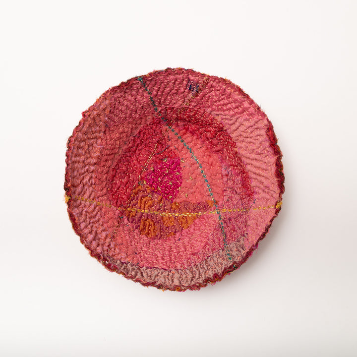 Pink Shallow Kantha Rose Bowl