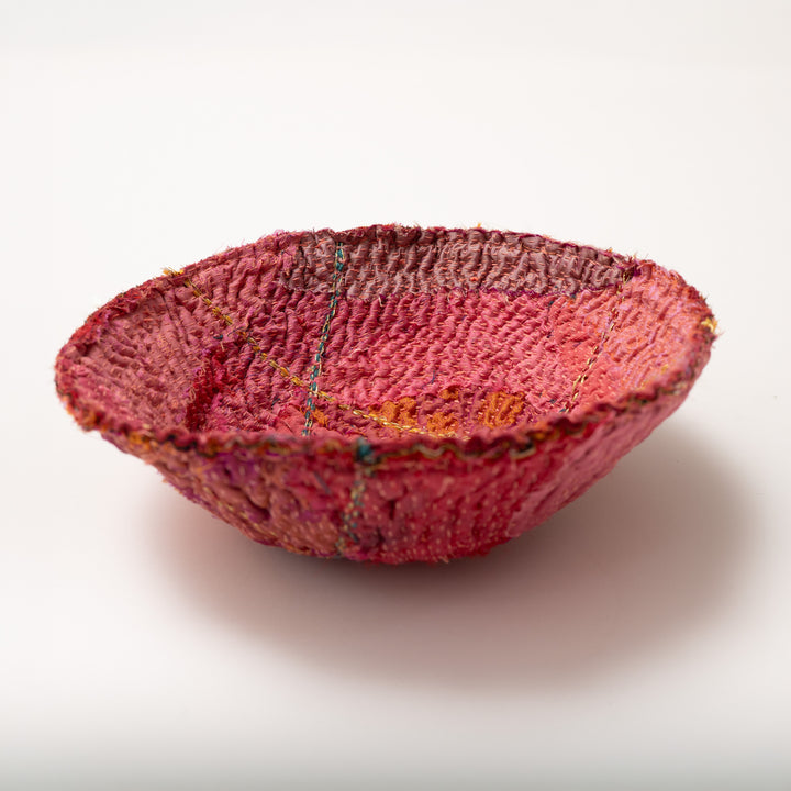 Pink Shallow Kantha Rose Bowl