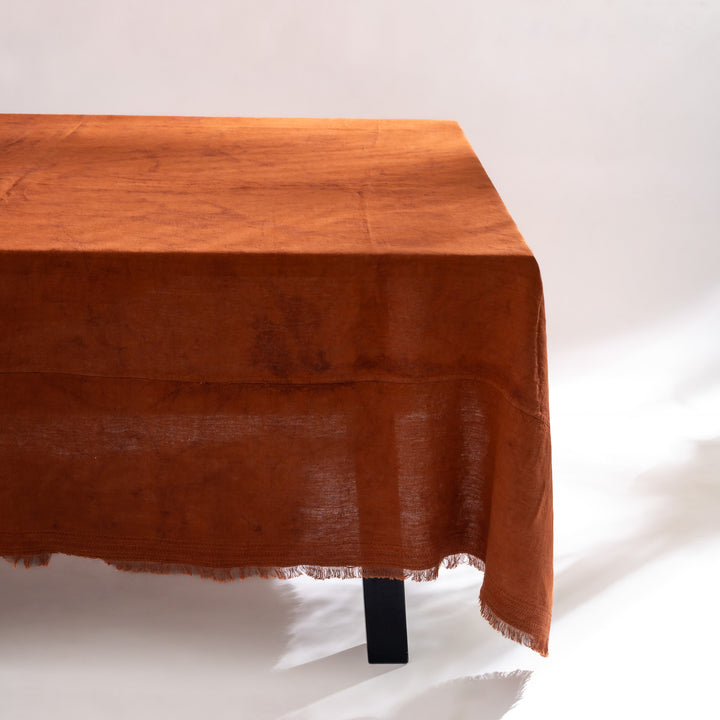 Linen Mud Dye  Kantha Utopia Table Cover