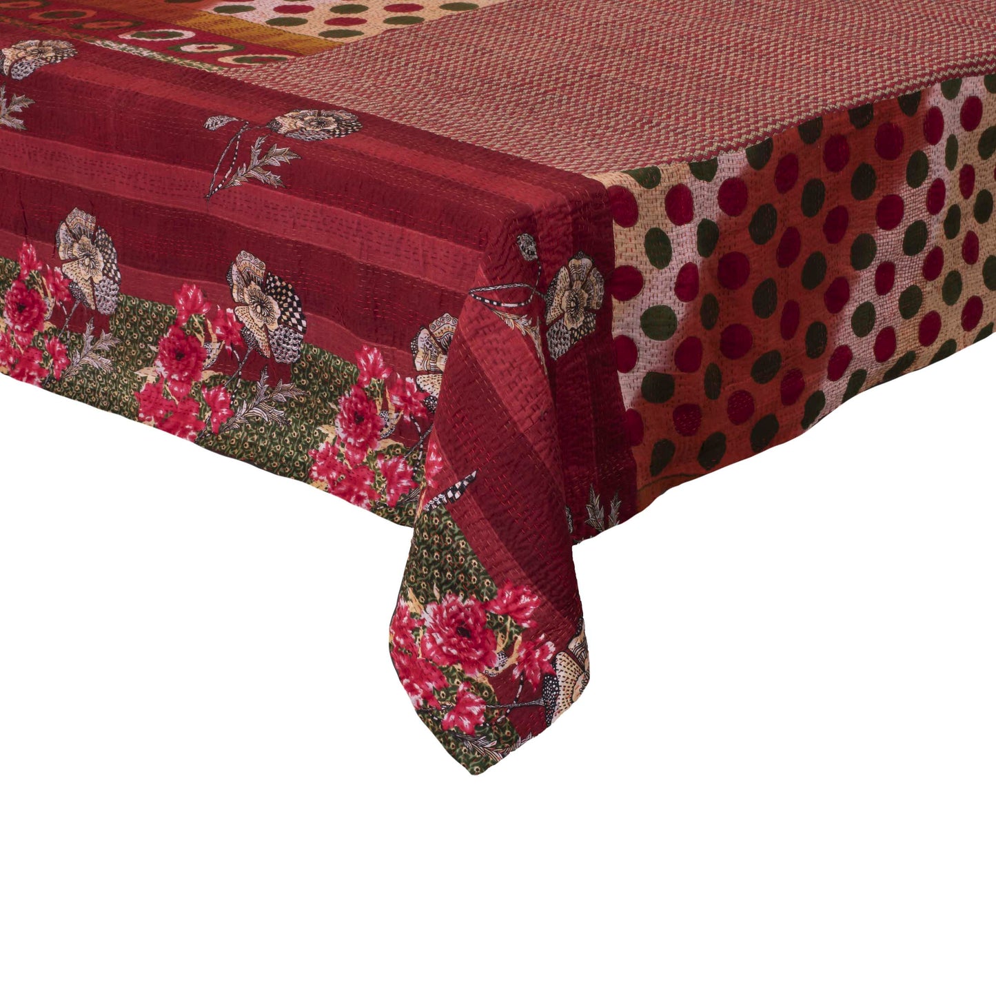 VINTAGE COTTON KANTHA TABLE COVERS - 009
