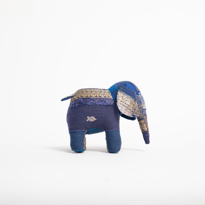Blue Jewel striped Elephant Soft  Toys