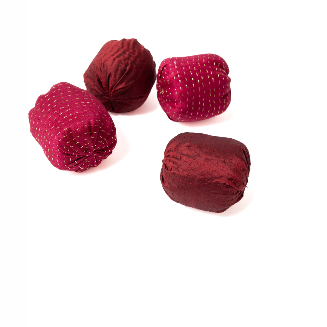 Red Ball Kantha Ornament