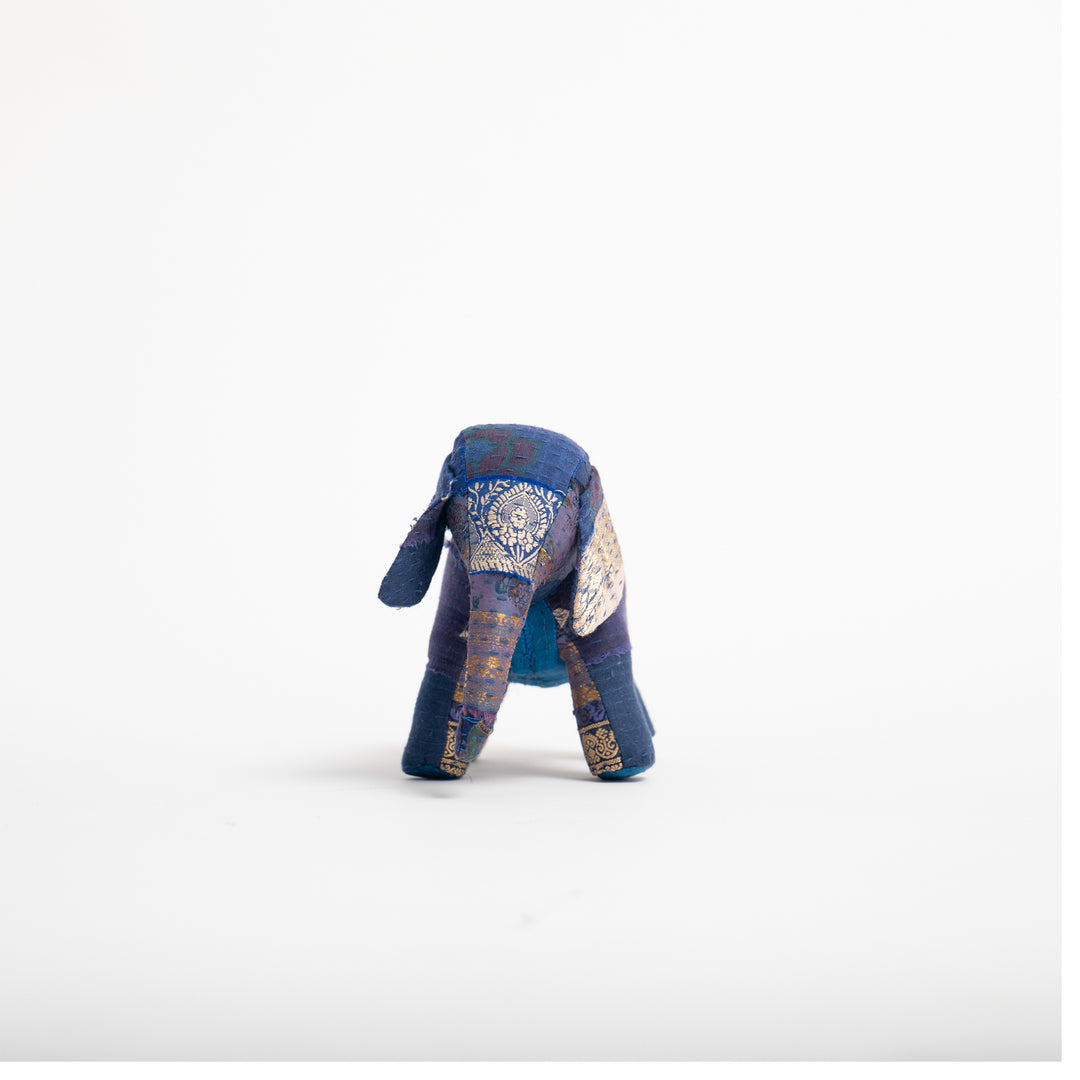 Blue Jewel striped Elephant Soft  Toys
