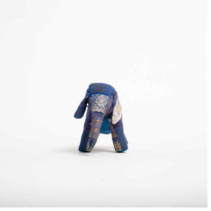 Blue Jewel striped Elephant Soft  Toys
