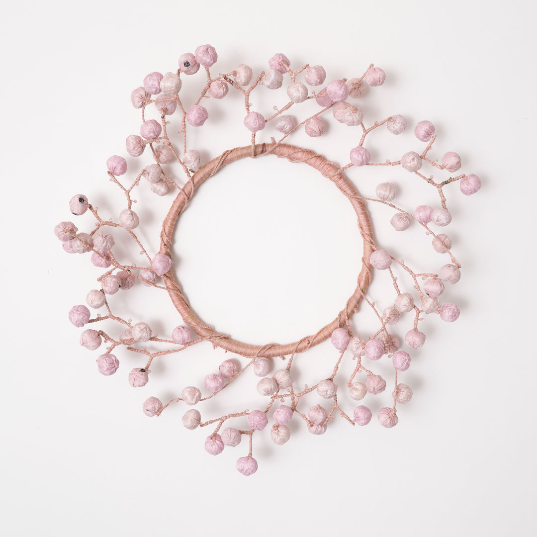 Pastel Pink Kantha Wreath
