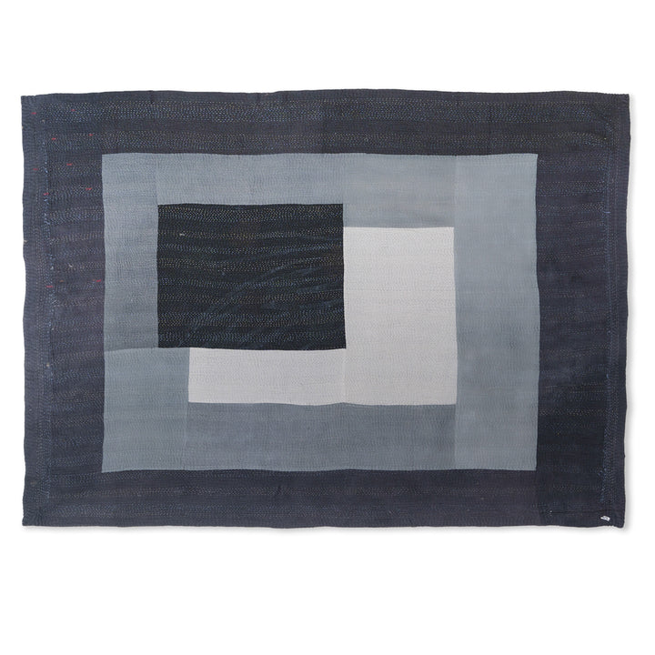Landscape Handmade vintage Kantha Quilts - Black