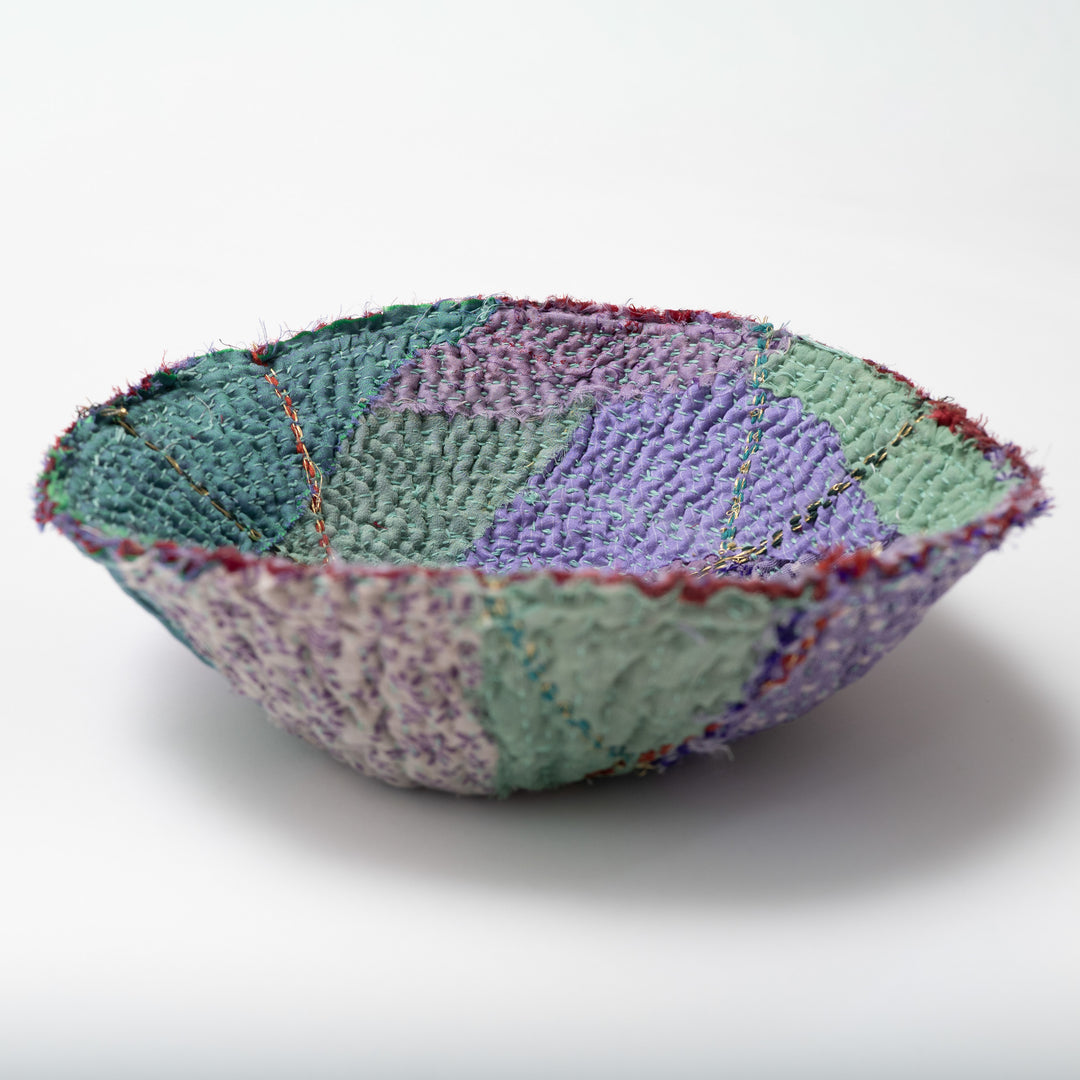 Sage Shallow Kantha Rose Bowl