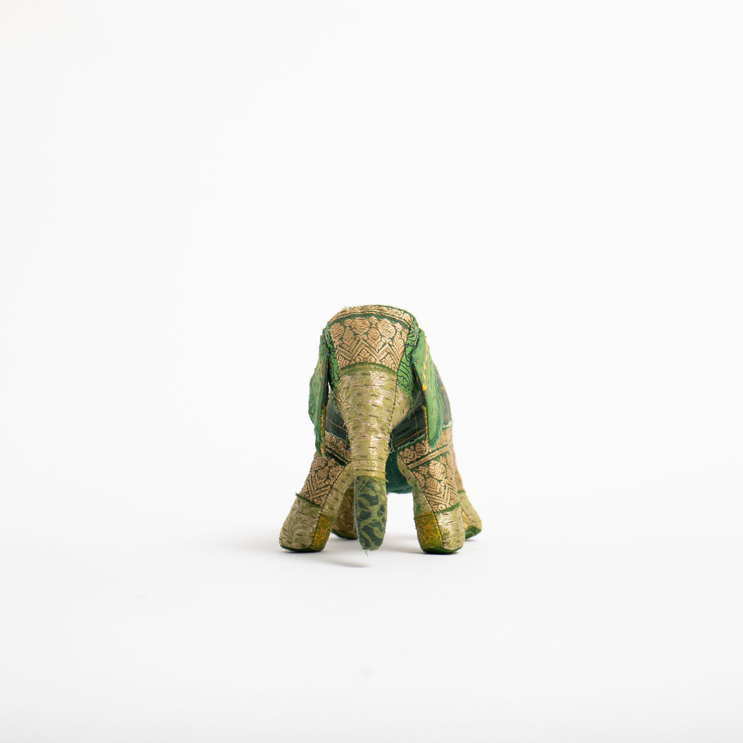 Green Jewel Striped Elephant Soft Toy