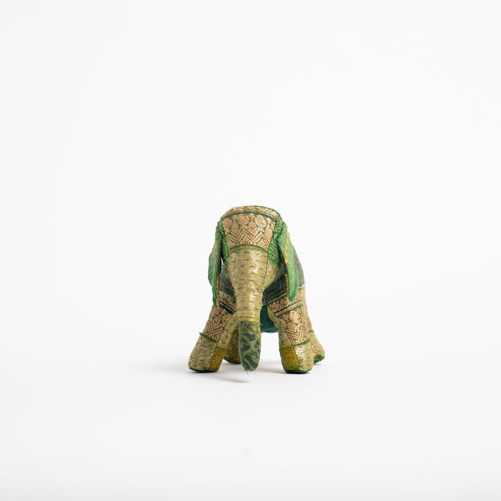 Green Jewel Striped Elephant Soft Toy