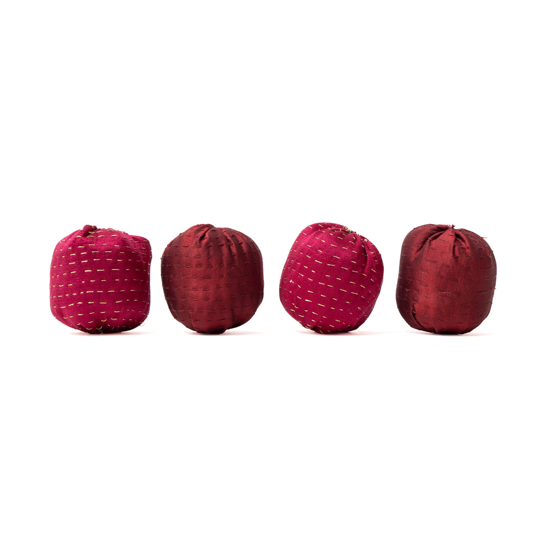 Red Ball Kantha Ornament
