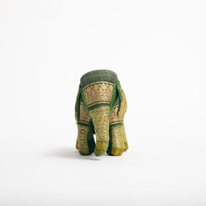 Green Jewel Striped Elephant Soft Toy