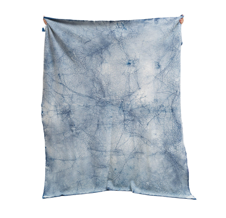 Indigo Melage Wool Mud Dye Throw
