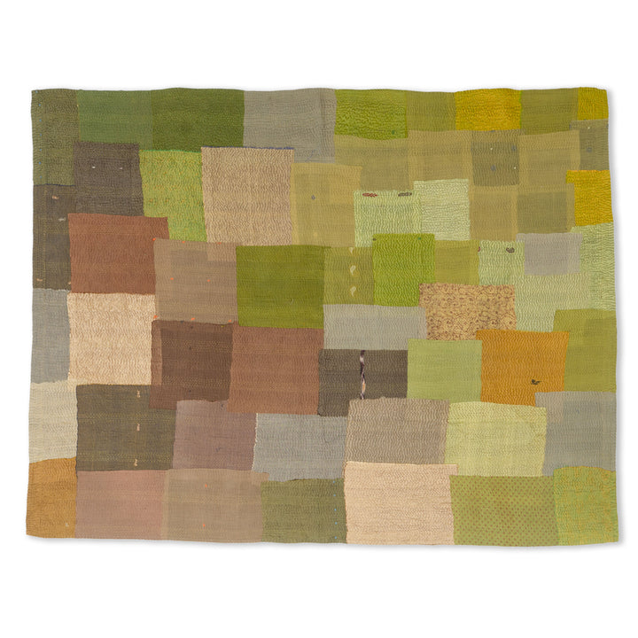 Umber Fray Patch Kantha Throw