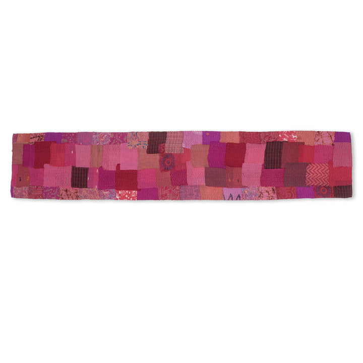 Printed Pink fray Patch Runner