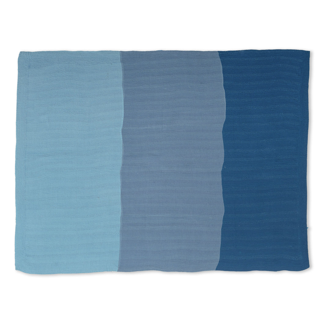 Night Sky Fray Patch Kantha Throw