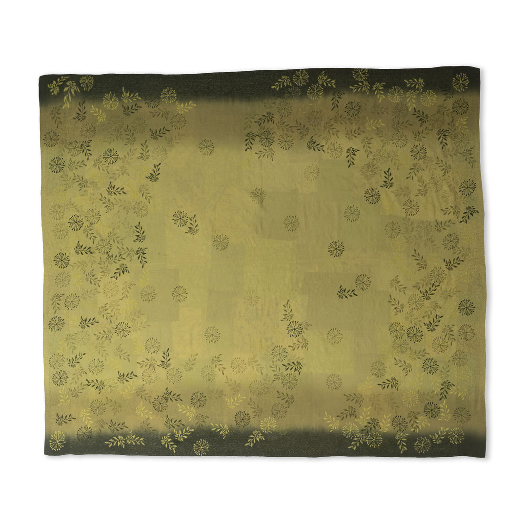 Ombre Patch Vintage Cotton Kantha Table Covers - Green