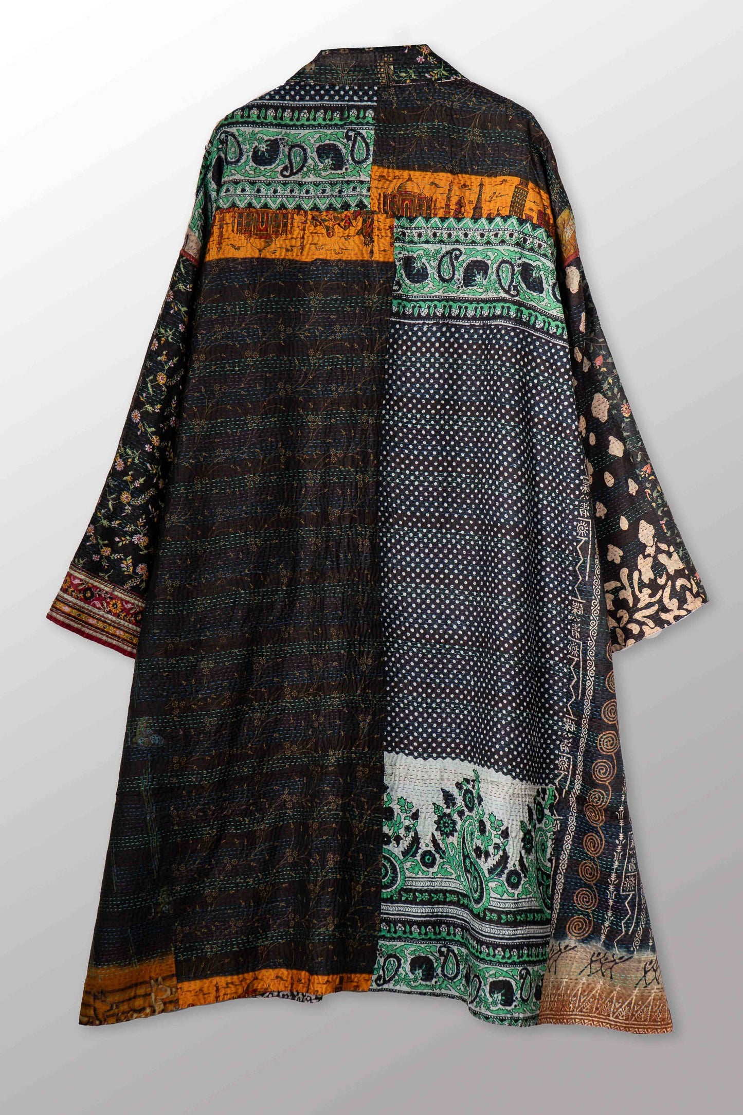 VINTAGE SILK KANTHA NEW OVERSIZED COAT - sv2342-0009a -