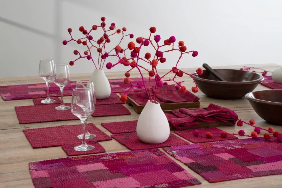 Pink Kantha Stem Twigs
